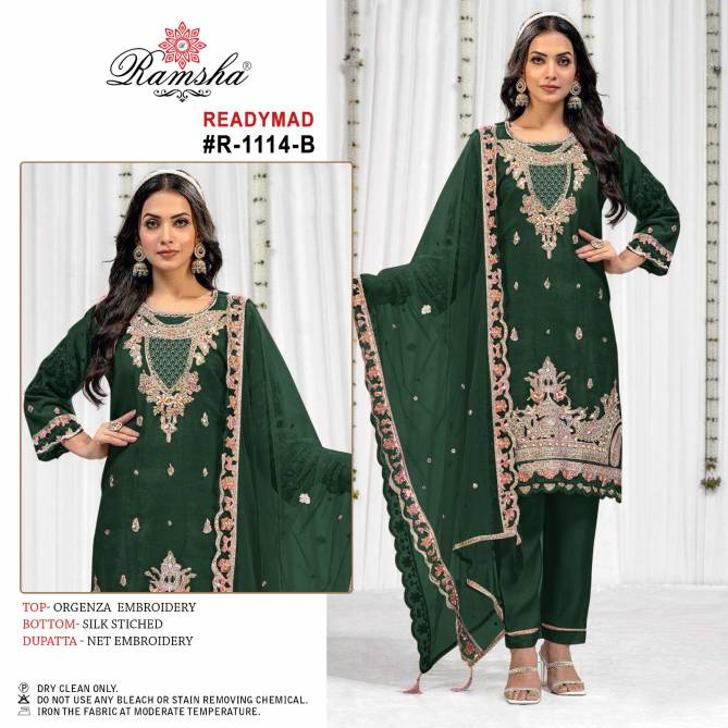 Ramsha R 1114 Pakistani Readymade Suits Exporters In India
